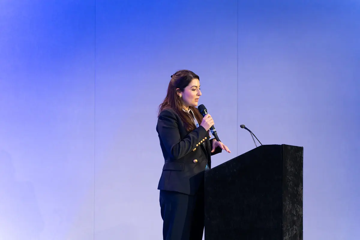 Elizabeth Hawkes at Interface Expo.