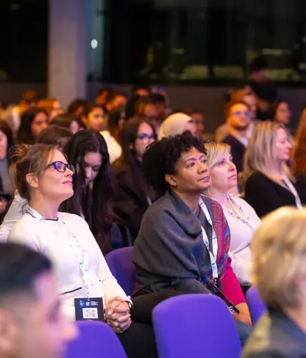 Attendees listening to talks at Interface Expo 2024.