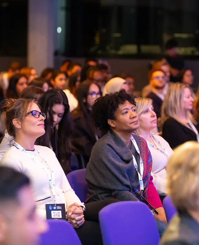 Attendees listening to talks at Interface Expo 2024.