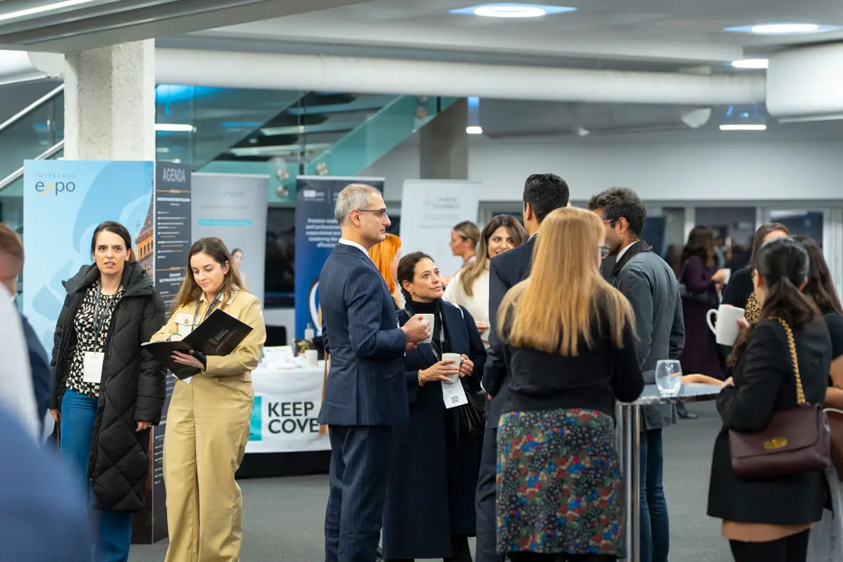Healthcare professionals attending Interface Expo in London.