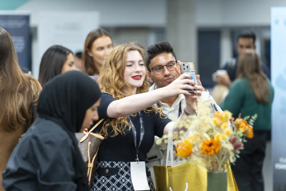 Networking during an aesthetic event.