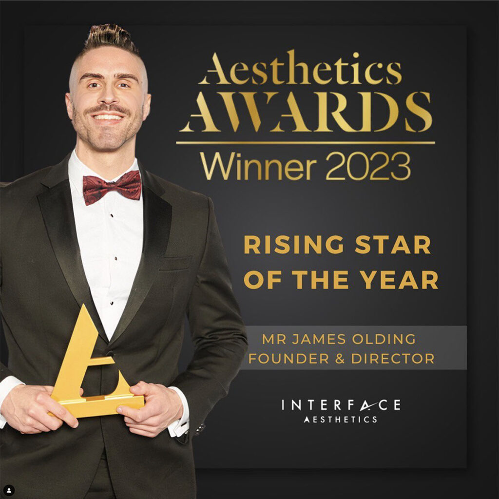 Mr James Olding Rising Star of The Year - Aesthetic Awards 2023